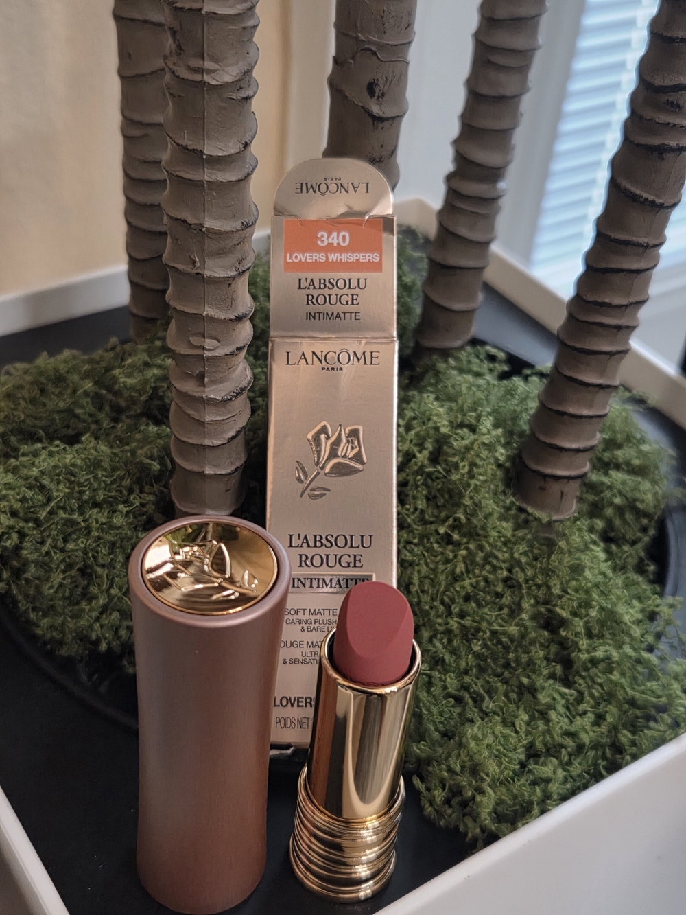 Lancôme L'Absolu Rouge Intimatte Lipstick #340 Lovers Whispers New